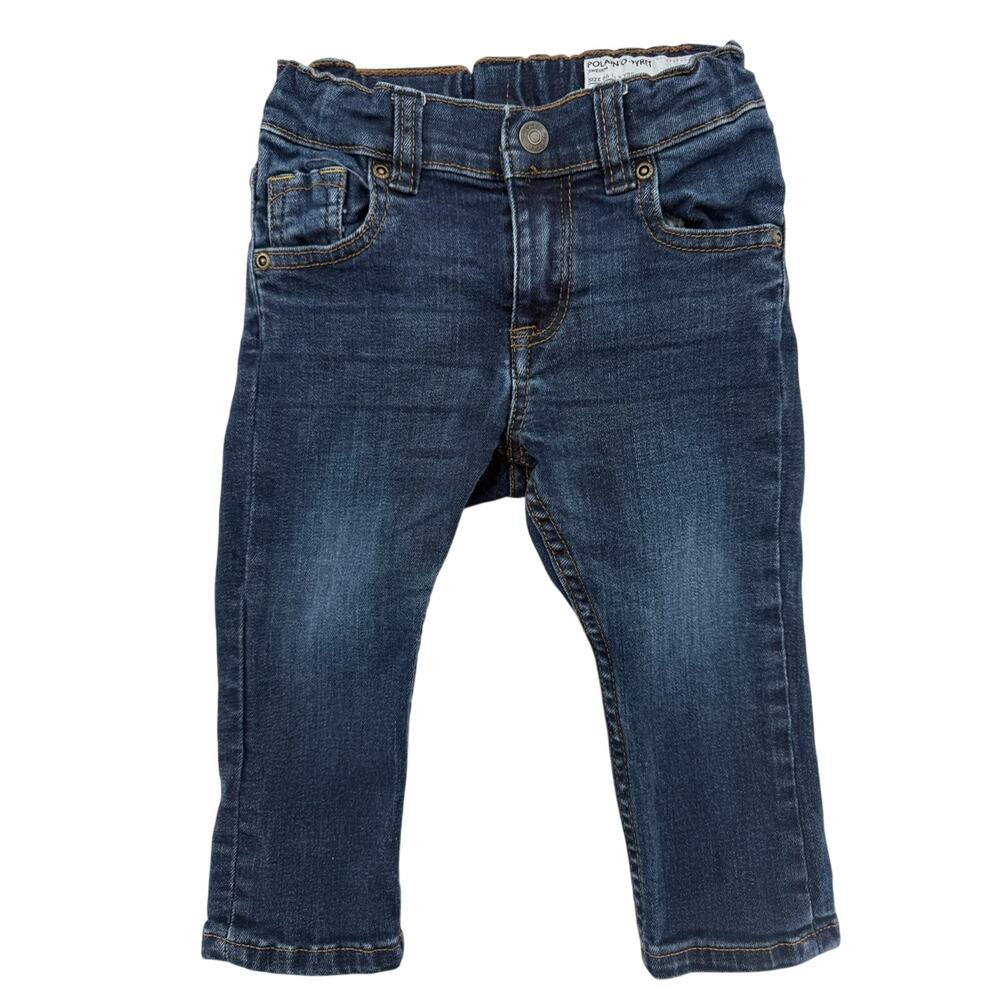 POLARN O. PYRET SWEDEN ROBIN DARK WASH JEANS TODDLER SIZE 1 - 1.5 YEARS